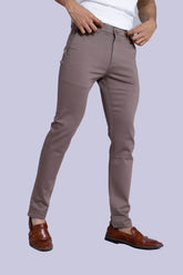 Light Brown Regular Fit Cotton Chinos
